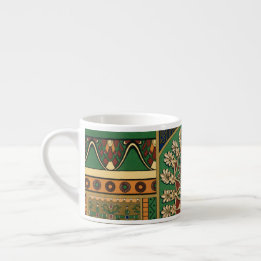 Tasse d'espresso motif rétro