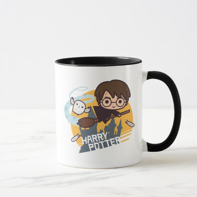 Tasse Dessin Harry et Hedwig Flying (Droite)