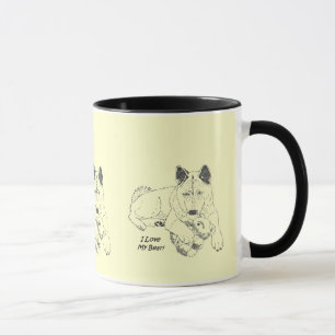 Tasse Dessin mignon akita et portrait de chien en peluch