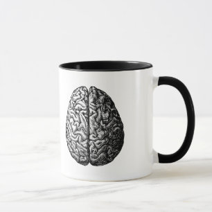 TASSE DESSIN VINTAGE DE CERVEAU