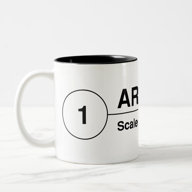 Tasse d'étiquette de dessin d'architecte (Gauche)