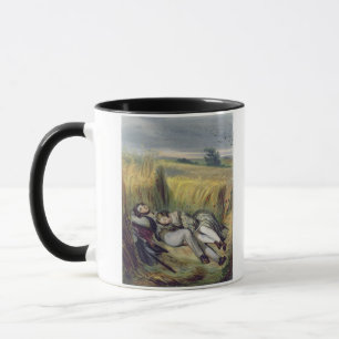 Tasse Deux amants se situant dans un champ de maïs
