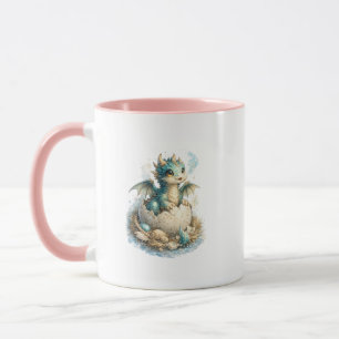 Tasse Deux Faces Bébé Dragon Rose Mignon pour Enfa