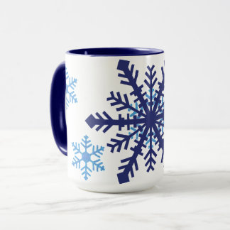 Tasse Deux flocs à neige en tonalité