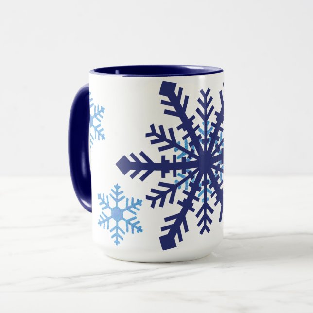 Tasse Deux flocs à neige en tonalité (Devant gauche)