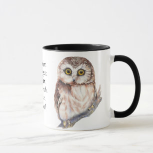 Tasse Devis de retraite amusant Chouette de café avec at
