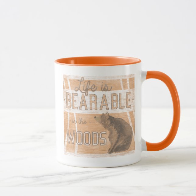 Tasse Devis | La Vie Est Portable Dans Les Bois (Droite)