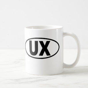 Tasse d'expérience d'utilisateur d'UX - logo oval