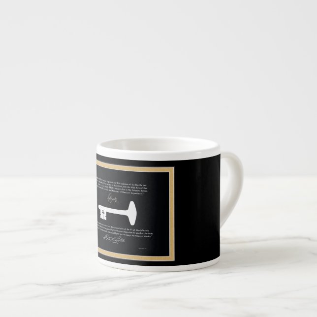 Tasse d'Expresso de cadre de clé de la liberté de (Devant droit)