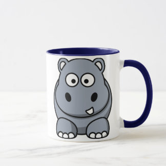 Tasse d'hippopotame de bande dessinée