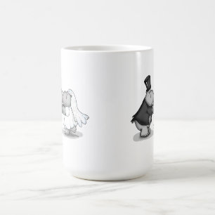 Tasse d'hippopotame de jeunes mariés