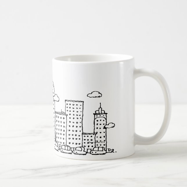 Tasse d'horizon de bande dessinée de musique (Droite)