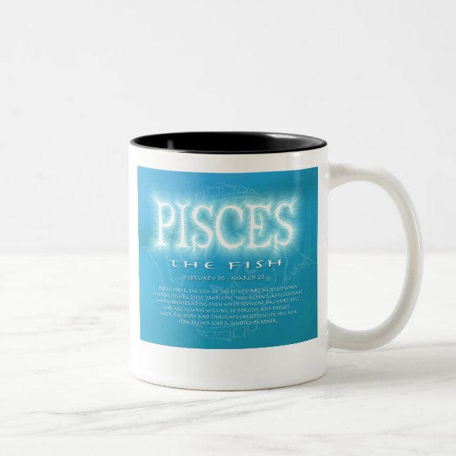 Tasse d'horoscope de Poissons (Droit)