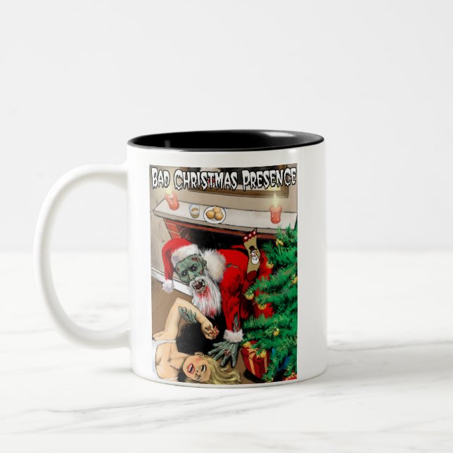Tasse d'horreur de Noël de zombi (Gauche)