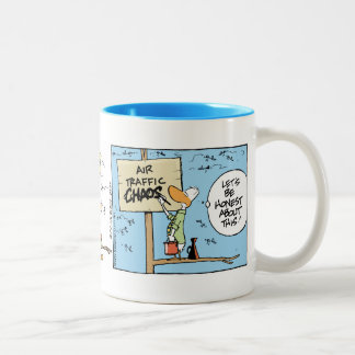 Tasse d'humour d'aviation de chaos de trafic