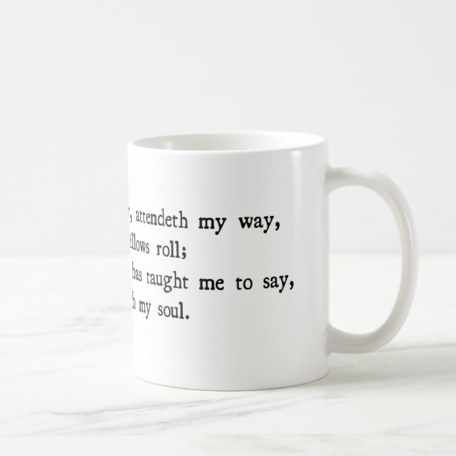 Tasse d'hymne - elle est bien avec mon âme (Droite)