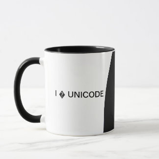 Tasse d'I (coeur) UNICODE (Black&White)