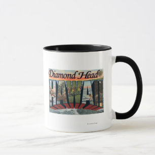 Tasse Diamond Head, Hawaii - Scènes de grandes lettres