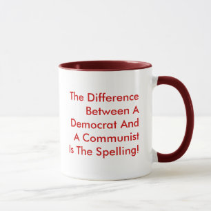 Tasse Différence Entre Un Démocrate Et Un Communiste