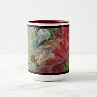 Tasse d'iguane de dragon de fleur