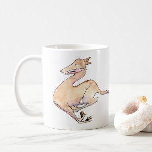 Tasse d'illustration de lévrier de coup-de-pied d