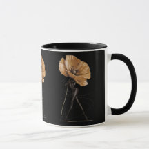 Tasse d'illustration de mode de déesse florale élé