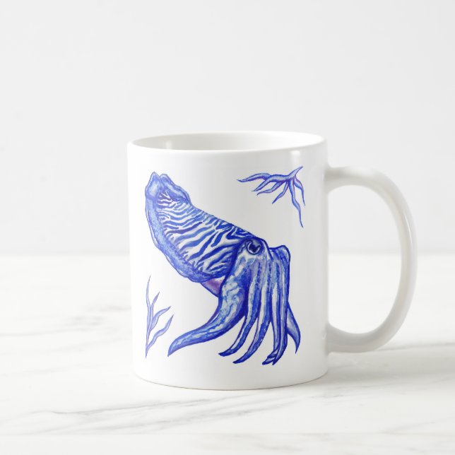 Tasse d'illustration de seiches (Droite)