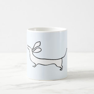 Tasse d'illustration d'un-line de Dachs