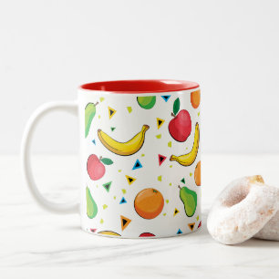 Tasse d'impression d'amusement de fruit frais