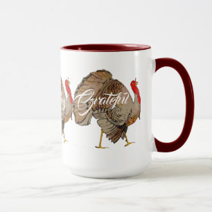 Tasse Dinde d'action de la couleur complète