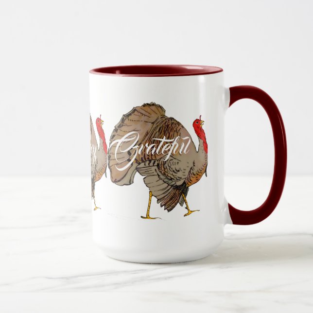 Tasse Dinde d'action de la couleur complète (Droite)
