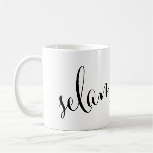 tasse d'Indonésien bonjour de pagi de selamat