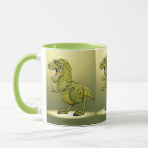 Tasse Dinosaure heureux de bande dessinée renonçant au