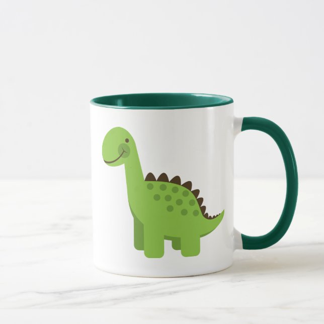 Tasse Dinosaure vert mignon (Droite)