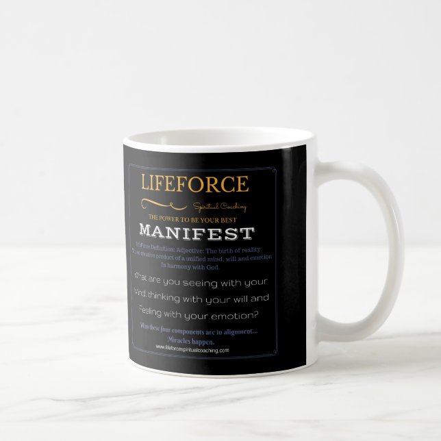 Tasse d'intention de LifeForce : Manifeste (Droite)