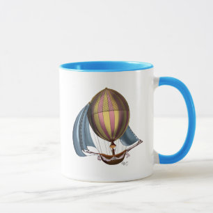 Tasse Dirigeable avec les voiles bleues