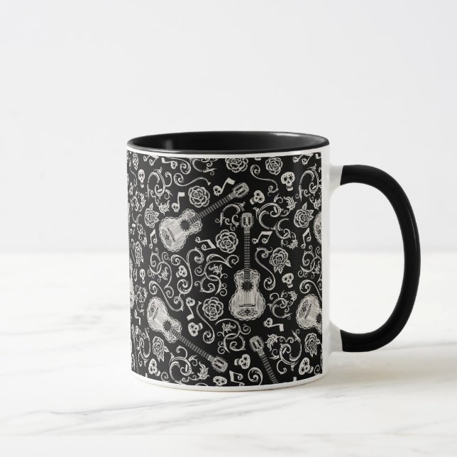 Tasse Disney Pixar Coco | Guitare et Motif Rose (Droite)