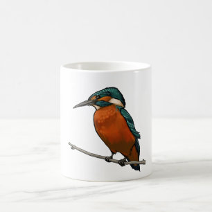Tasse d'oiseau de martin-pêcheur