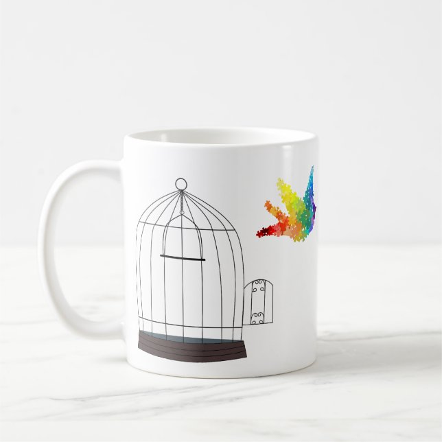 Tasse d'oiseau mise en cage par sensibilisation (Gauche)