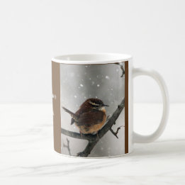 Tasse d'oiseaux d'hiver : Roitelet de Caroline