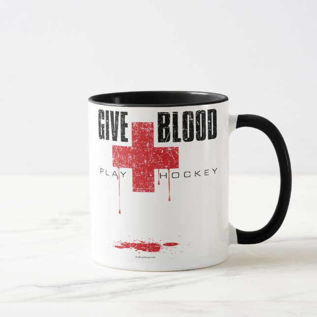 Tasse Donnez du sang de jeu Hockey v2 (Droite)