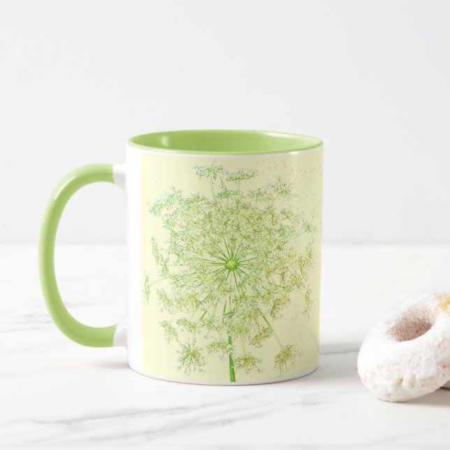 Tasse Dons et faveurs de dentelle de la reine Anne (Avec donut)