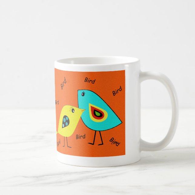 Tasse d'orange d'oiseau d'oiseau (Droite)