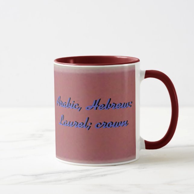 Tasse d'origine de signification et de nom de (Droite)