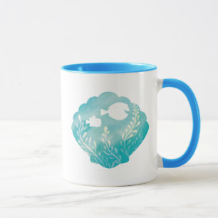 Tasse Dory & Nemo   Graphique Shell aquarelle