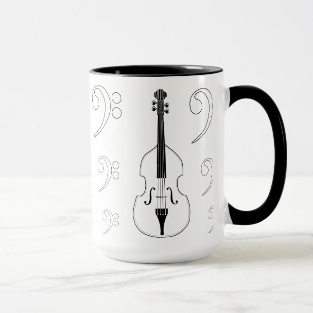 Tasse - double basse + clefs. Sélectionnez votre (Droite)