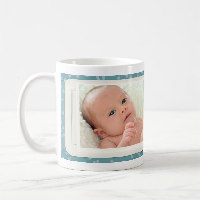 Tasse douce de faire-part de naissance de bébé (Gauche)