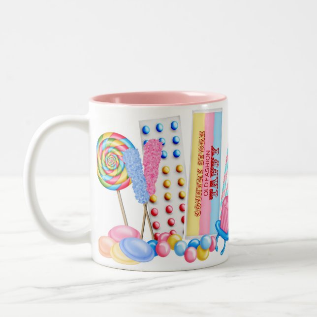Tasse douce de magasin de vieille sucrerie de mode (Gauche)