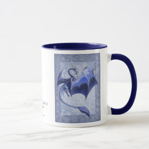 Tasse Dragon bleu d'art de nature d'imaginaire d'hiver