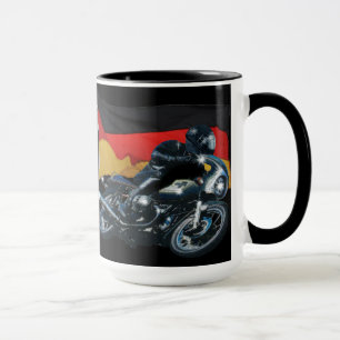 Tasse Drapeau allemand & moto Rider